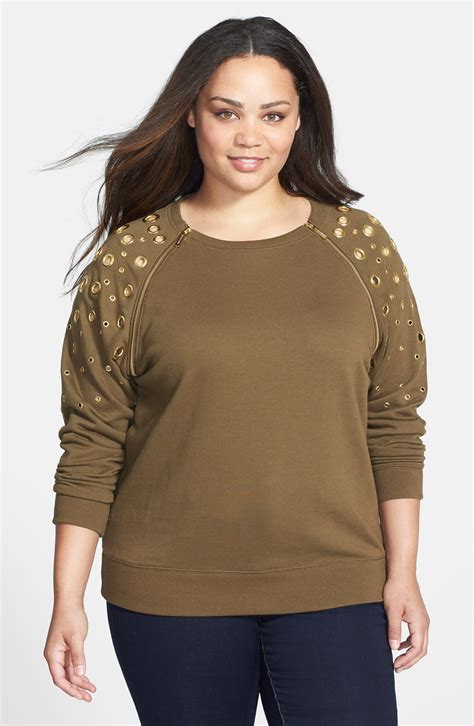 michael kors lace-up grommet sweatshirt|Grommet.